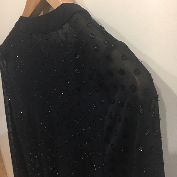 ModCloth Sheer textured polkadot blouse - Picture 5 of 6